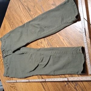 NYDJ Jeans Womens 4 GREEN OLIVE CONVERTIBLE ANKLE Preowned  Used Pants Denim